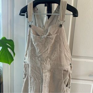 Vintage Old Navy Beige Corduroy Dungarees Overalls